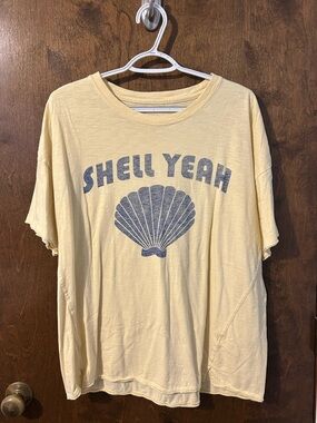 Aerie 'Shell Yeah' Tee in Light Yellow